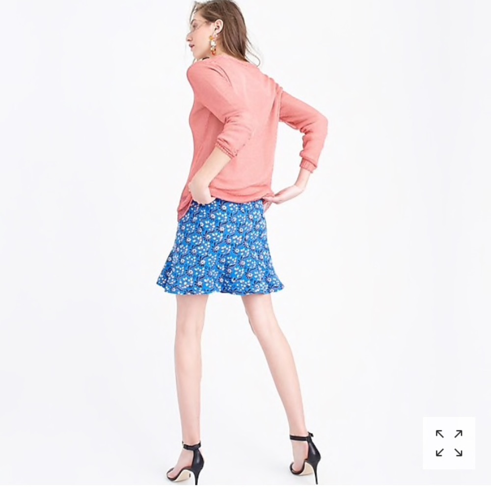 NEW J.Crew Floral Flutter Skirt - Picture 2 of 7
